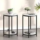 WiberWi Round Side Table Set of 2, Modern Nightstand End Table - Brand New