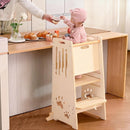 GENERAL TODDLER STANDING TOWER, HEIGHT-ADJUSTABLE STEP STOOL FOR KIDS -NATURAL - Like New