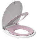 GarveeTech Toilet Seat With Toddler Seat Built In Round PHO0VP6XUY6 - White/Pink - Brand New