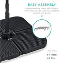 Best Choice Products 4-Piece 174lb Capacity Faux Wicker Cantilever Offset - Brand New