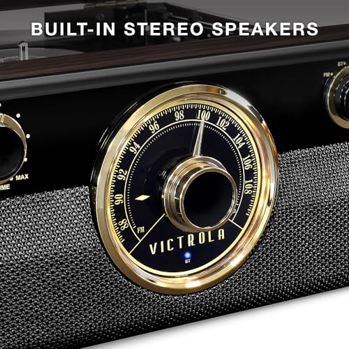 VICTROLA METROPOLITAN MID CENTURY 4-IN-1 BLUETOOTH RECORD VTA-240B - ESPRESSO - Like New