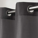 Exclusive Home Curtains Faux Silk Window Curtain Grommet Top 54x96 2 Pack Black - Brand New