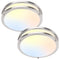 Bright Ever LED Ceiling Light Fixture Pack of 2 Brushed Nickel 63025008-03 - Like New