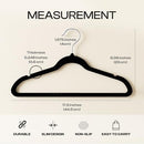 Utopia Home Velvet Hangers, Black, 150 Pack - B07SN3H5S7 - Brand New