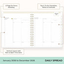 BLUE SKY DAY DESIGNER 2026 DAILY MONTHLY PLANNER - RUGBY STRIPE NAVY - Like New