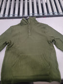 BLUE ICE WAFFLE KNIT HOODED SWEATER - SIZE: MEN M - OLIVE - Like New