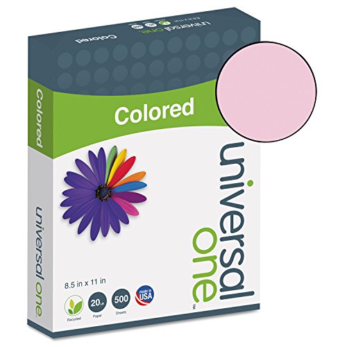 UNIVERSAL COLORED PAPER UNV11204 PINK - Brand New