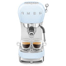 SMEG MANUAL ESPRESSO MACHINE 15 BARS OF PRESSURE STAINLESS STEEL - PASTEL BLUE - Like New