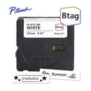 BROTHER P-TOUCH BTAG BTAG231 BLACK ON WHITE LABEL TAPE 1/2IN BY 13.1FT - Brand New
