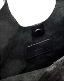 ALLSAINTS ARA SHINE E/W LARGE LEATHER TOTE BAG W284XD - BLACK - Brand New