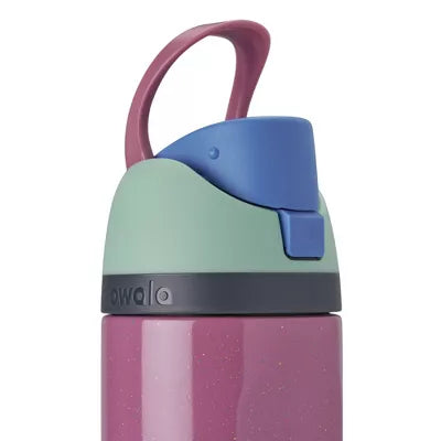 OWALA 24OZ FREESIP STAINLESS STEEL WATER BOTTLE - BUBBLEGUM BURST - Like New