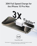 Anker 551 Charger Nano 3 USB C GaN 30W PIQ 3.0 Foldable PPS A2147 - Aurora White - Like New
