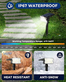 HGGH SOLAR LIGHTS OUTDOOR WATERPROOF IP67 60 LED 3 LIGHTING MODES 4 PACK - Like New