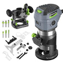WORKPRO Compact Router Combo Kit, 6.5 Amp Compact Router Fixed Base - Like New