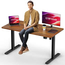 CRENOVA ELECTRIC STANDING DESK HEIGHT COMPUTER OFFICE STAND UP DESK - BROWN - Like New