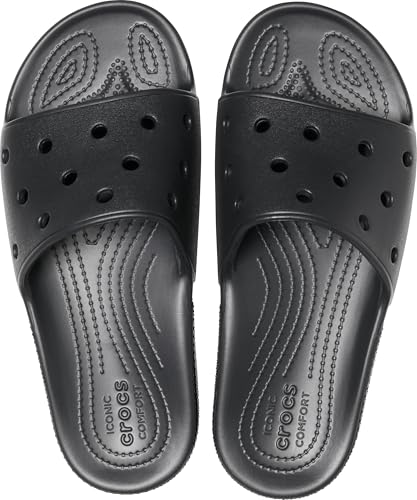 CROCS UNISEX CLASSIC SLIDE SANDALS - SIZE MEN 5 WOMEN 7 206121-001 BLACK - Brand New
