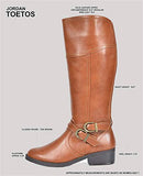 TOETOS Women's Jordan Black Brown Knee High Riding Boots Wide Calf Size 9.5 M - Like New