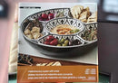 GENERIC LAZY SUSAN LARGE 7 PIECE SERVEWARE SET - BLACK WHITE - Like New