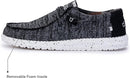 110354912 Hey Dude Men's Wally Sox Black White Size 12 - Like New