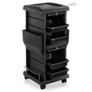 SALONITURE PREMIUM LOCKING ROLLING TROLLEY CART POCKETS 15L X 16.5W X 34H  BLACK - Like New