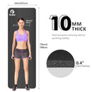 Gruper Thick Yoga Mat Non Slip Large Size 72" L x 32" W x 0.6" TH - Black - Like New