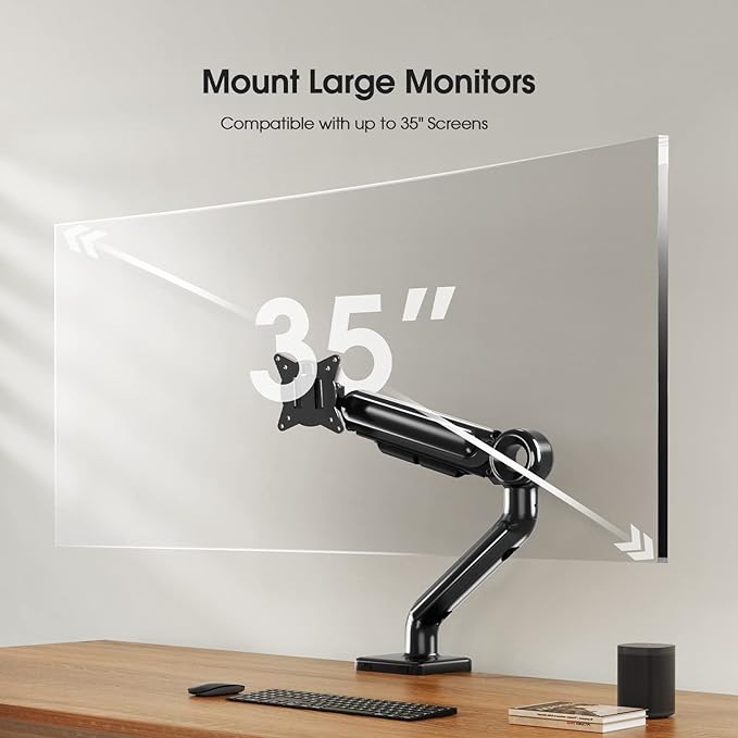 IRONGEAR Ultrawide Single Monitor Arm Mount 26.4lb IGSS02B - Black Like New