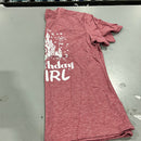 SHIRTWOOT! WOMEN'S MAGICAL BIRTHDAY GIRL TSHIRT - SIZE: WOMEN M - PINK - Like New