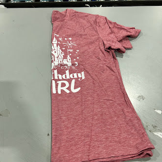 SHIRTWOOT! WOMEN'S MAGICAL BIRTHDAY GIRL TSHIRT - SIZE: WOMEN M - PINK - Like New