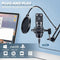 PIOLUNTH USB Microphone Plug & Play 192kHz/24bit Condenser Studio Mic Kit BLACK Like New