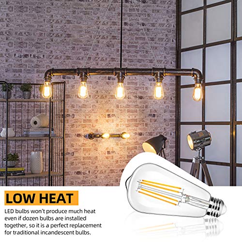 BRIGHTEVER 12-Pack Vintage 7W ST58 LED Edison Light Bulbs 60W Equivalent - White - Like New