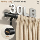 OLV 2 Pack Curtain Rod 36-45" Heavy Duty Modern Window Curtain Rod - Black - Brand New