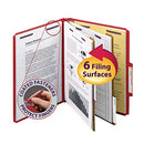 SMEAD Safeshield Classification Folder 2 Div 10/BX Letter 14031 - Red - Brand New