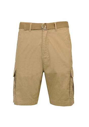 BLUE ROCK GALAXY RUGGED TRAIL MEN'S CARGO SHORTS WITH BELT SIZE 42 - DARK KHAKI - Brand New