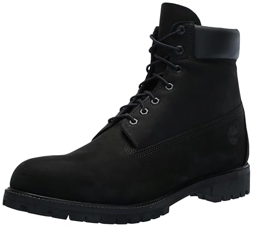 Timberland Men's 6" Premium Waterproof Boot Black Nubuck Size - Scratch & Dent