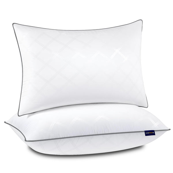 No Specifications WL-PL-BS007-S2 2 Pack Queen Pillows Set, White - Like New