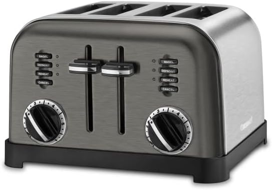 Cuisinart CPT-180BKS Classic 4-Slice Toaster - Black/Stainless Steel Like New