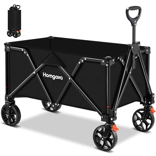 HOMGAVA COLLAPSIBLE FOLDING WAGON - BLACK - Like New