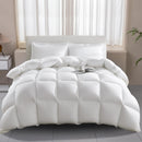 WELLOS LUXURY 100% ORGANIC COTTON ALL SEASON FEATHER DOWN FIBER 8 TABS - WHITE - Brand New