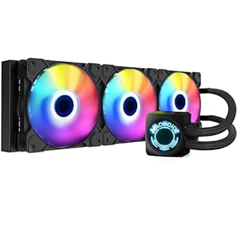 AMCHOICE 360mm CPU Water Cooler ARGB CPU Liquid CoolerAIO RSL06-360-ARGB - Black Like New