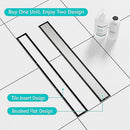 Neodrain 36" Brushed Linear Shower Drain,2-in-1 Flat& Tile Insert Cover - Brand New