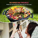 DEWJOM WIRELESS SMART MEAT THERMOMETE - GRAY-DUAL PROBE - Like New