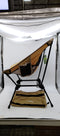ORAGATI ERGONOMIC FOLD-OUT CAMPING CHAIR WITH ADJUSTABLE HEIGHT - KHAKI - Like New