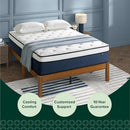 ZINUS 14 INCH COOLING COMFORT SUPPORT HYBRID MATTRESS NEW VERSION - QUEEN WHITE - Brand New