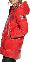 KARL LAGERFELD PARIS WOMENS HOODED JACKET - SIZE: WOMEN S - SCARLET - Brand New