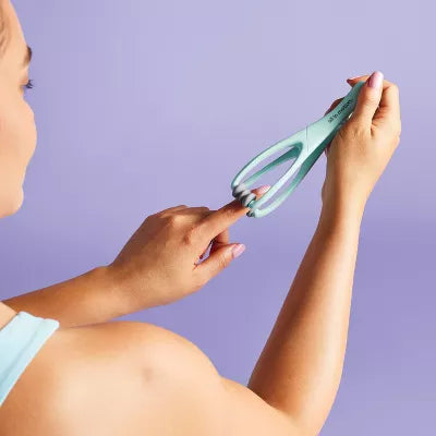ALL IN MOTION DUAL-SIDED FINGER HANDHELD MASSAGER - LIGHT CYAN - Like New