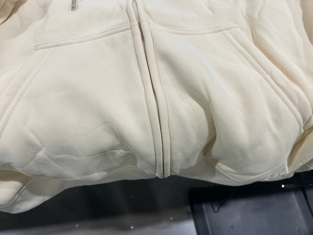 GENERIC 3XL CREAM HOODIE JACKET - SIZE: MEN 3XL WOMEN 3XL - CREAM - Like New