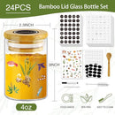 SLifeJars Bamboo Lids Glass Jars 32 oz 8 pcs Storage Containers B0B65M9DKK - Brand New