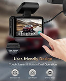 USSUNNY DASH CAM FRONT 4K AND REAR 1080P DUAL CAR CAMERA 3" TOUCHSCREEN - BLACK - Like New