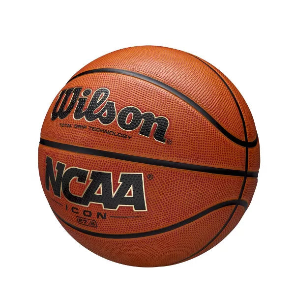 WILSON NCAA ICON BASKETBALL SIZE 5 - BROWN: YOUTH SPORTS BALL, RUBBER MATERIAL - Like New