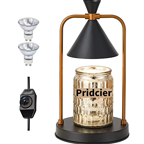 PRIDCIER CANDLE WARMER LAMPS DIMMABLE CANDLE LAMP 2 BULBS BLACK - Scratch & Dent